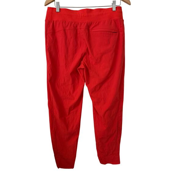 Athleta Orange Trekkie North Joggers High Rise Drawstring Zipper Pockets Pant-10 - Picture 2 of 6